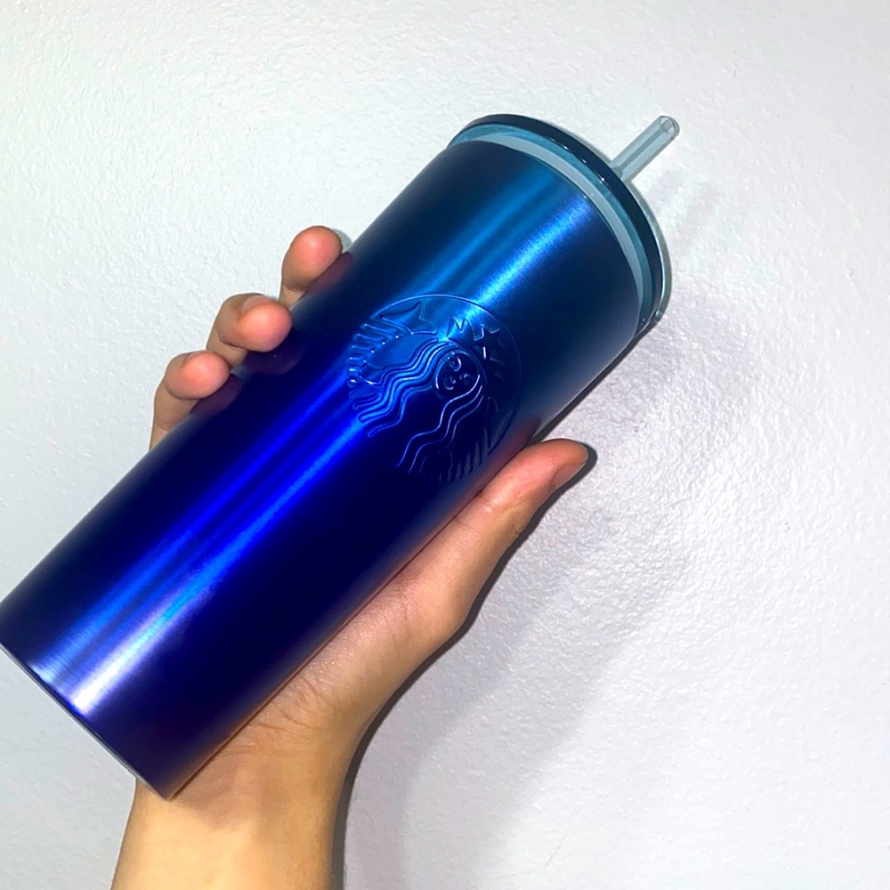 Blue Gradient Metallic Starbucks Coffee Cup